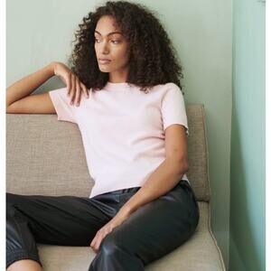 Quince Pink Crew Neck Sweater